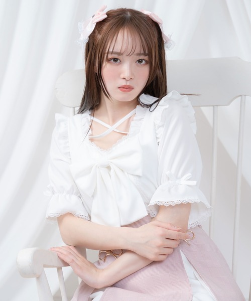 DearMyLove（ディアマイラブ）の「大きめリボンフリルクロス