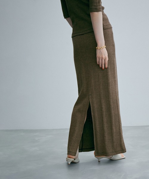 MILLER(ミラー)の「【Miller for ADAM ET ROPE'】別注 SKIRT(スカート・レディース・ダークグリーン/キャメル・FREE)」の2枚目の写真