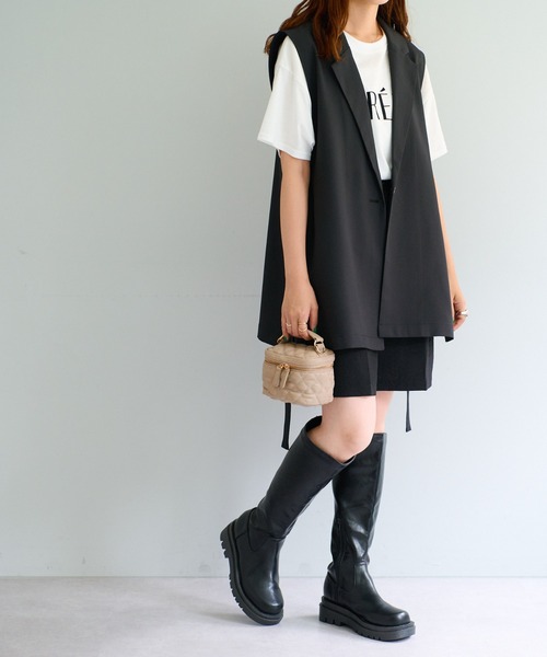 DISCOAT（ディスコート）の「【WEB限定】キルティングミニバニティバッグ（ショルダーバッグ・レディース・ブラック/オレンジ/グレイッシュベージュ・FREE）」の14枚目の写真