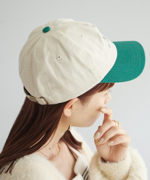 DISCOAT（ディスコート）の「配色ブリム刺繍ロゴCAP（キャップ・レディース・ブラック/ブルー/グリーン・FREE）」の11枚目の写真