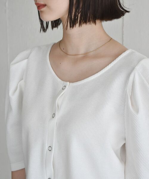 RETRO GIRL（レトロガール）の「アソートワッフルパフTee（Tシャツ/カットソー・レディース・ブラック/オフホワイト/ホワイト系その他/グリーン系その他3/イエロー系・FREE）」の13枚目の写真