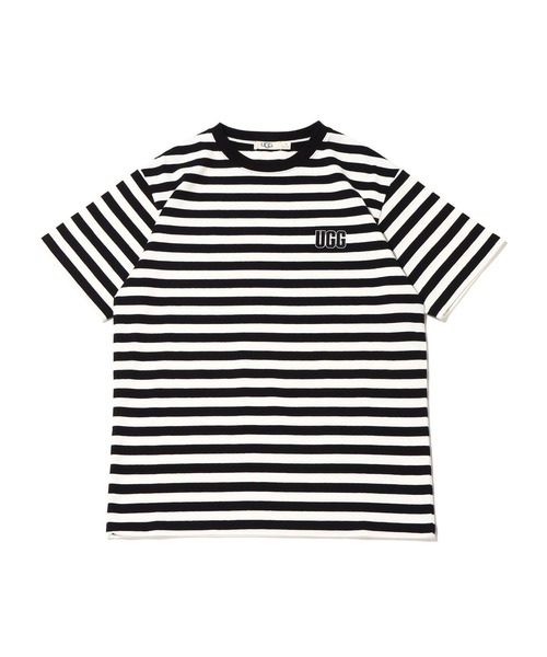 UGG（アグ）の「UGG@mos バイカラーボーダーTシャツ / アグ バイカラーボーダーTシャツ（Tシャツ/カットソー・レディース・レッド/グリーン/ホワイト・M/L/XL）」の2枚目の写真