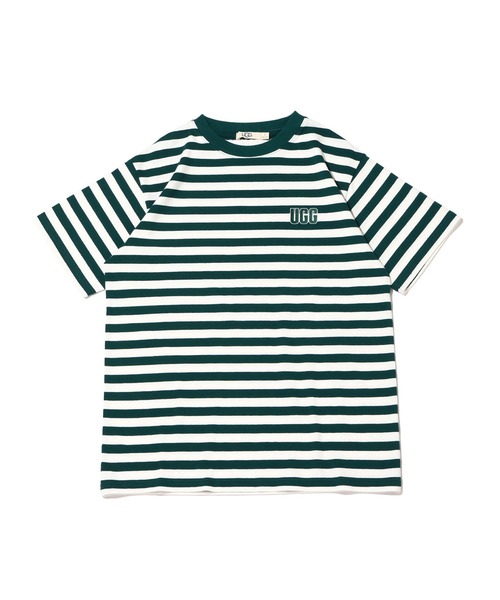 UGG（アグ）の「UGG@mos バイカラーボーダーTシャツ / アグ バイカラーボーダーTシャツ（Tシャツ/カットソー・レディース・レッド/グリーン/ホワイト・M/L/XL）」の3枚目の写真