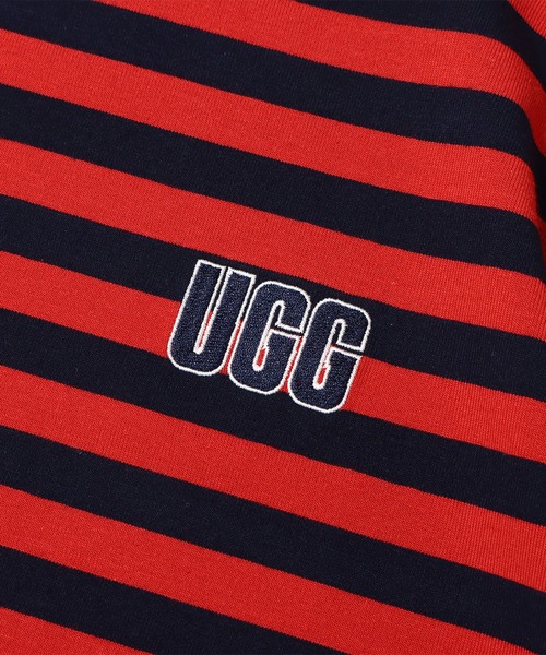 UGG（アグ）の「UGG@mos バイカラーボーダーTシャツ / アグ バイカラーボーダーTシャツ（Tシャツ/カットソー・レディース・レッド/グリーン/ホワイト・M/L/XL）」の10枚目の写真