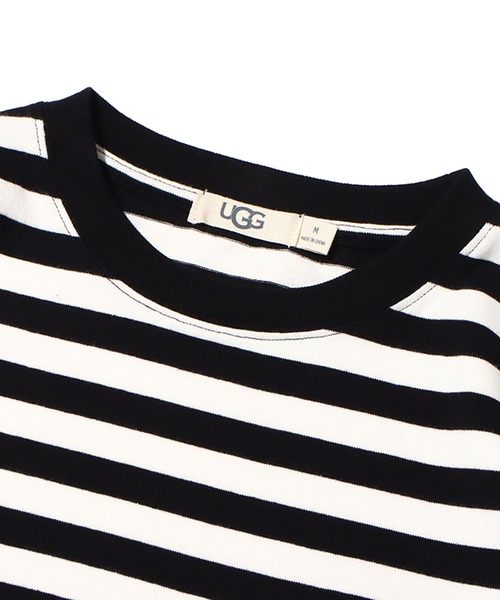 UGG（アグ）の「UGG@mos バイカラーボーダーTシャツ / アグ バイカラーボーダーTシャツ（Tシャツ/カットソー・レディース・レッド/グリーン/ホワイト・M/L/XL）」の8枚目の写真