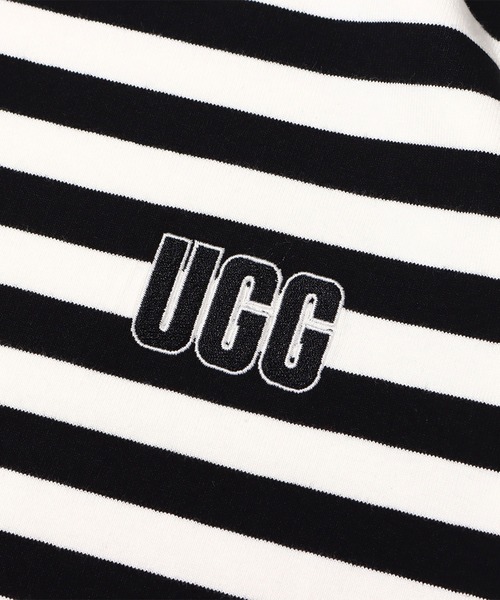 UGG（アグ）の「UGG@mos バイカラーボーダーTシャツ / アグ バイカラーボーダーTシャツ（Tシャツ/カットソー・レディース・レッド/グリーン/ホワイト・M/L/XL）」の16枚目の写真