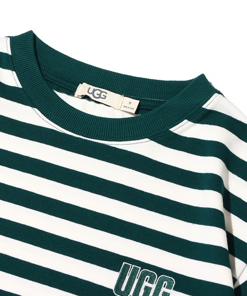 UGG（アグ）の「UGG@mos バイカラーボーダーTシャツ / アグ バイカラーボーダーTシャツ（Tシャツ/カットソー・レディース・レッド/グリーン/ホワイト・M/L/XL）」の13枚目の写真