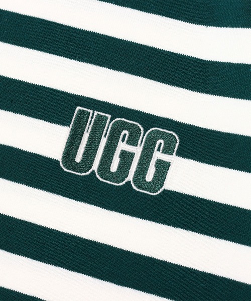 UGG（アグ）の「UGG@mos バイカラーボーダーTシャツ / アグ バイカラーボーダーTシャツ（Tシャツ/カットソー・レディース・レッド/グリーン/ホワイト・M/L/XL）」の7枚目の写真