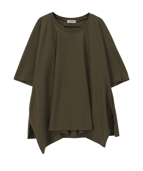 Plantation（プランテーション）の「(S)カラー天竺 / カットソー / (O)（Tシャツ/カットソー・レディース・ホワイト/カーキ/ブラック/ライトブルー/イエロー・M size）」の4枚目の写真