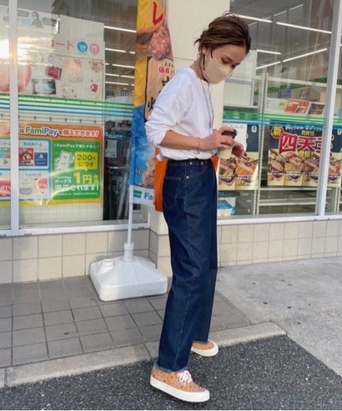 feepur by saya（フェピュールバイサヤ）の「【XSサイズあり】セルフカットストレートデニム（デニムパンツ・レディース・ブラック/ネイビー/ブラウン/イエロー/ブルー/グレー・MEDIUM/X-SMALL/SMALL）」の10枚目の写真