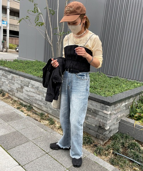 XSサイズあり】セルフカットストレートデニム（デニムパンツ