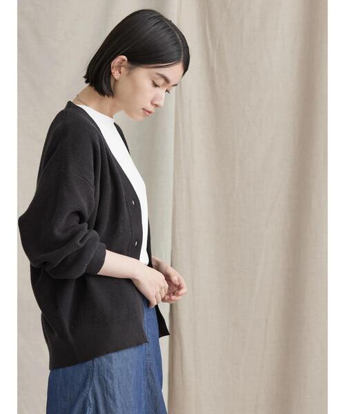 セール】片畔ニットショートカーディガン（カーディガン/ボレロ