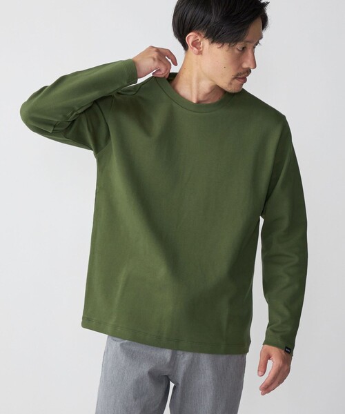 SHIPS（シップス）の「SHIPS: ミラノリブ ロングスリーブ クルーネック Tシャツ (ロンT)（Tシャツ/カットソー・メンズ・オリーブ/オフホワイト/ホワイト/ネイビー・MEDIUM/LARGE/SMALL/X-LARGE）」の7枚目の写真