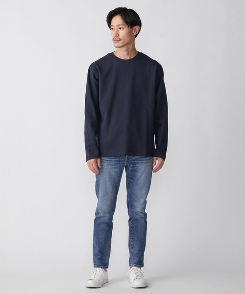 SHIPS（シップス）の「SHIPS: ミラノリブ ロングスリーブ クルーネック Tシャツ (ロンT)（Tシャツ/カットソー・メンズ・オリーブ/オフホワイト/ホワイト/ネイビー・MEDIUM/LARGE/SMALL/X-LARGE）」の10枚目の写真