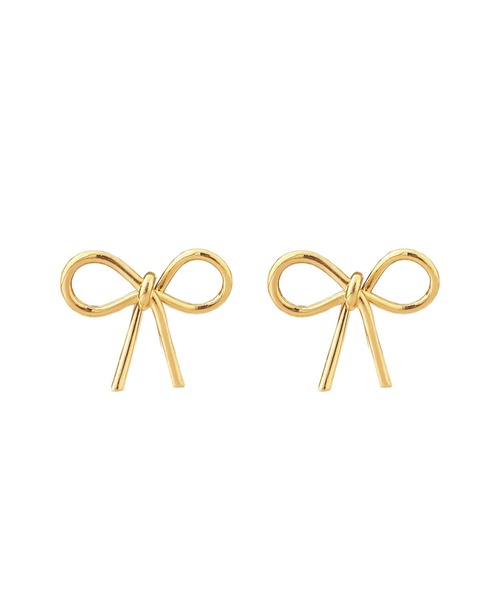 ANEMONE（アネモネ）の「ミニリボンメタルピアス[K18ポスト]（ピアス（両耳用）・レディース・ゴールド/ピンクゴールド・FREE）」の3枚目の写真