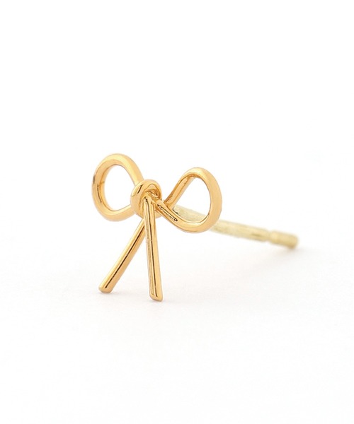 ANEMONE（アネモネ）の「ミニリボンメタルピアス[K18ポスト]（ピアス（両耳用）・レディース・ゴールド/ピンクゴールド・FREE）」の4枚目の写真