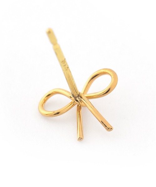 ANEMONE（アネモネ）の「ミニリボンメタルピアス[K18ポスト]（ピアス（両耳用）・レディース・ゴールド/ピンクゴールド・FREE）」の5枚目の写真