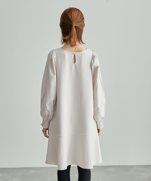 ROPE' PICNIC(ロペピクニック)の「リンクコーデ/フハクコンビ袖ボリュームワンピース(ワンピース・レディース・ブラック/グレー系その他・38)」の20枚目の写真