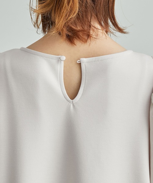 ROPE' PICNIC(ロペピクニック)の「リンクコーデ/フハクコンビ袖ボリュームワンピース(ワンピース・レディース・ブラック/グレー系その他・38)」の3枚目の写真