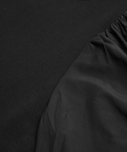 ROPE' PICNIC(ロペピクニック)の「リンクコーデ/フハクコンビ袖ボリュームワンピース(ワンピース・レディース・ブラック/グレー系その他・38)」の15枚目の写真