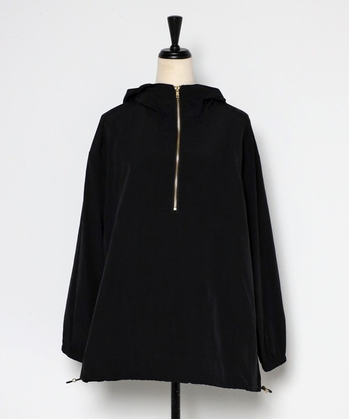 Bonjour Sagan（ボンジュールサガン）の「ハーフジップマウンテンパーカー（マウンテンパーカー・レディース・グレイッシュベージュ/ブラック・FREE）」の18枚目の写真