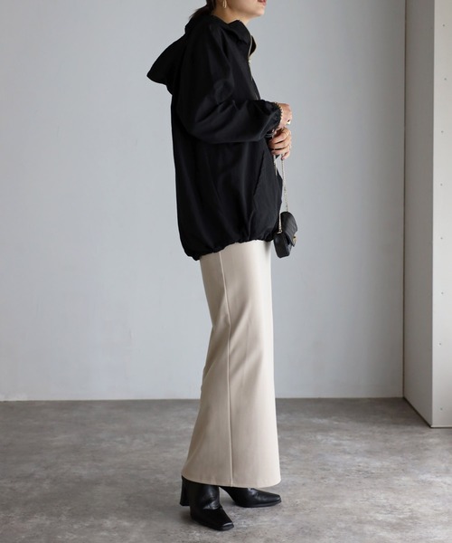 Bonjour Sagan（ボンジュールサガン）の「ハーフジップマウンテンパーカー（マウンテンパーカー・レディース・グレイッシュベージュ/ブラック・FREE）」の5枚目の写真