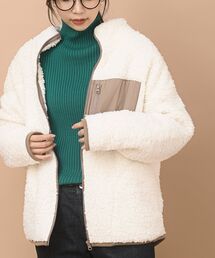 ハイネックボアブルゾン