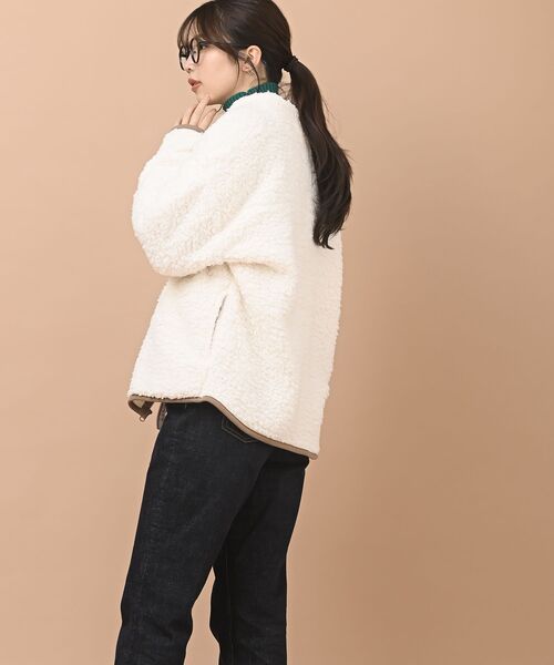 rps（アールピーエス）の「ハイネックボアブルゾン（ブルゾン・レディース・ブラック/ベージュ/アイボリー・M）」の7枚目の写真