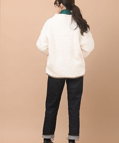 rps（アールピーエス）の「ハイネックボアブルゾン（ブルゾン・レディース・ブラック/ベージュ/アイボリー・M）」の18枚目の写真