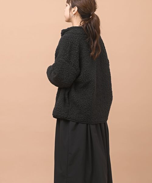 rps（アールピーエス）の「ハイネックボアブルゾン（ブルゾン・レディース・ブラック/ベージュ/アイボリー・M）」の19枚目の写真