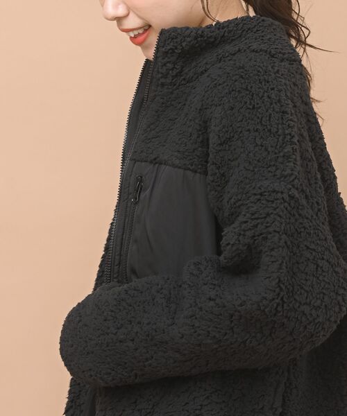 rps（アールピーエス）の「ハイネックボアブルゾン（ブルゾン・レディース・ブラック/ベージュ/アイボリー・M）」の22枚目の写真