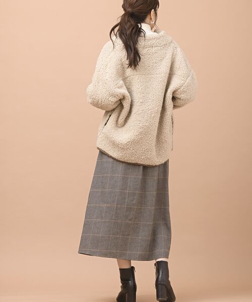 rps（アールピーエス）の「ハイネックボアブルゾン（ブルゾン・レディース・ブラック/ベージュ/アイボリー・M）」の20枚目の写真