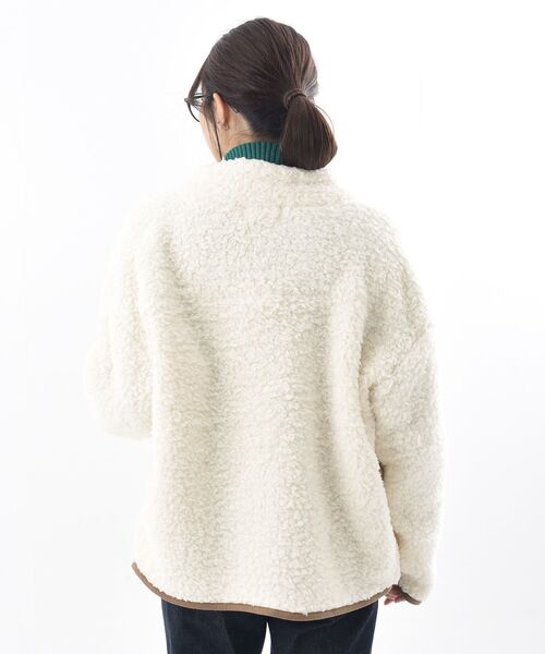 rps（アールピーエス）の「ハイネックボアブルゾン（ブルゾン・レディース・ブラック/ベージュ/アイボリー・M）」の10枚目の写真