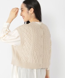 studio CLIP | 5ゲージパッチワークニットベスト(ベスト)