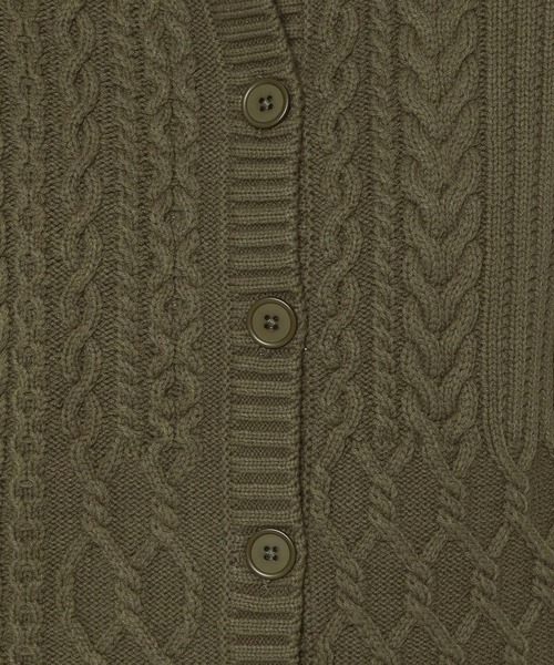 studio CLIP（スタディオクリップ）の「5ゲージパッチワークニットベスト（ベスト・レディース・カーキ/アイボリー/ブラウン/マスタード・FREE）」の22枚目の写真