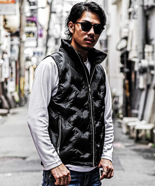 Supreme フード付きダウンベスト ブラック ベーシック Wジップ ダウンフードベスト – TAIONインナーダウン