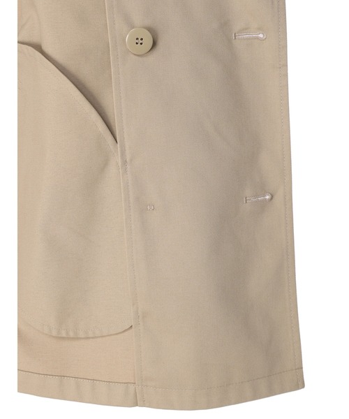 earth music&ecology(アースミュージックアンドエコロジー)の「2WAY ショートトレンチコート(トレンチコート・レディース・ベージュ/ブルー・FREE)」の7枚目の写真