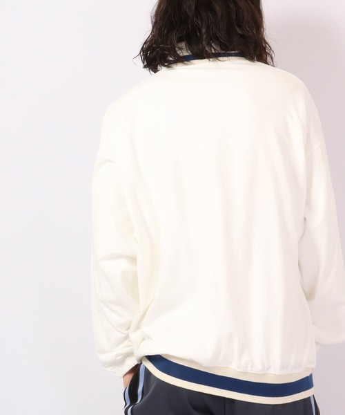 A.T,C in the attic homme（エーティーシーインジアティックオム）の「ラインVネック カレッジワッペン ビッグシルエット ワイドロンT（Tシャツ/カットソー・メンズ・ホワイト/ブラック/グリーン・M/L）」の7枚目の写真