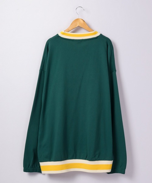 A.T,C in the attic homme（エーティーシーインジアティックオム）の「ラインVネック カレッジワッペン ビッグシルエット ワイドロンT（Tシャツ/カットソー・メンズ・ホワイト/ブラック/グリーン・M/L）」の17枚目の写真