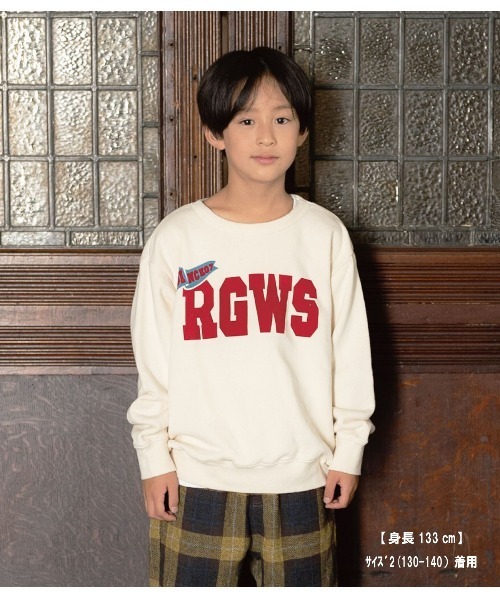 RUGGEDWORKS（ラゲッドワークス）の「《made in Japan》PRINT　SWEAT（スウェット・キッズ・グリーン/ゴールド/キナリ/ダークブルー・01/02/03/04）」の2枚目の写真