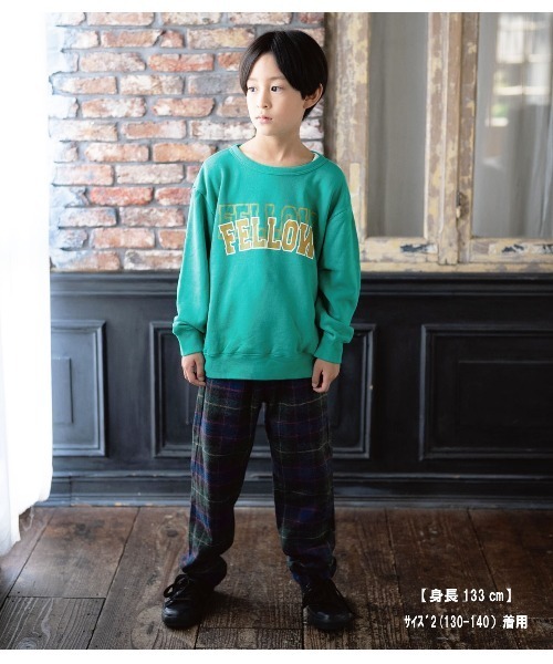 RUGGEDWORKS（ラゲッドワークス）の「《made in Japan》PRINT　SWEAT（スウェット・キッズ・グリーン/ゴールド/キナリ/ダークブルー・01/02/03/04）」の12枚目の写真