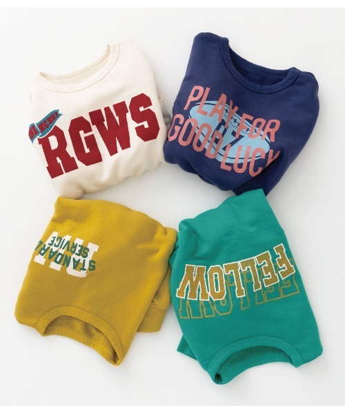 RUGGEDWORKS（ラゲッドワークス）の「《made in Japan》PRINT　SWEAT（スウェット・キッズ・グリーン/ゴールド/キナリ/ダークブルー・01/02/03/04）」の5枚目の写真