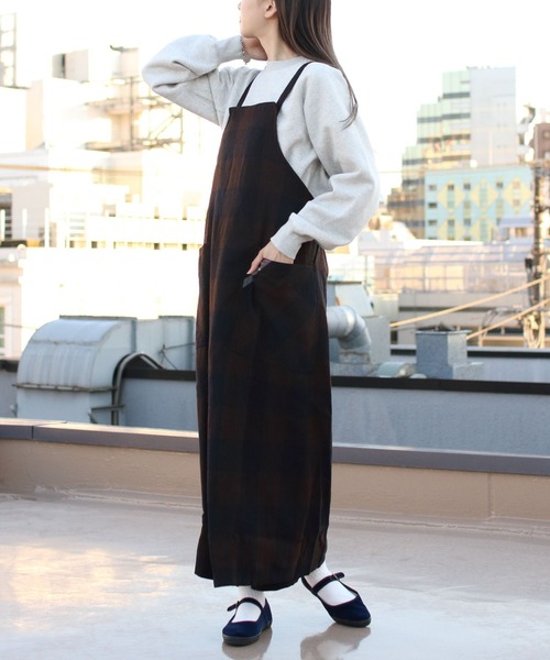SMITH'S(スミス)の「SMITH'S/スミス ポーレットジャンパードレス PAULLET JUMPER DRESS 2575-0150(ジャンパースカート・レディース・ネイビー/ブラウン・S)」の9枚目の写真