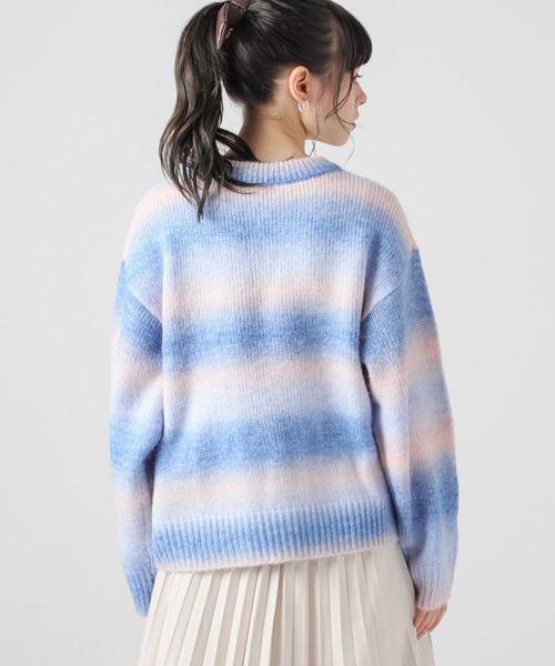 ニットトップス グラデーション セーター BB065(ブルー,  2XL) 楽天市場】ニットトップス グラデーション セーター BB065