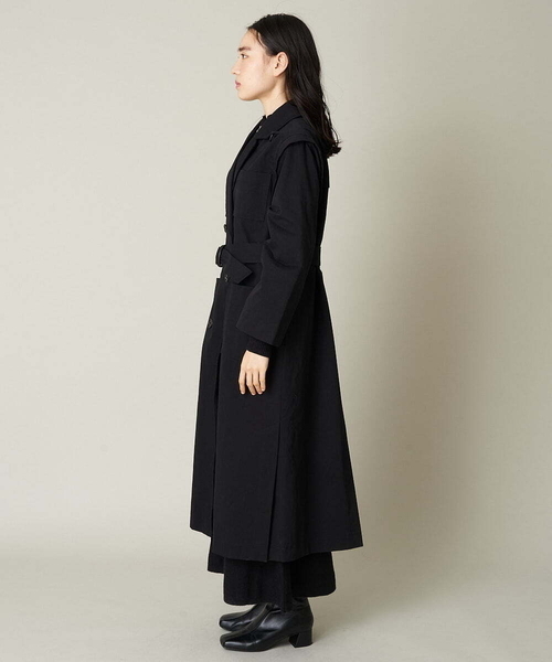 A de a.v.v(アードアー・ヴェ・ヴェ)の「袖取外し2WAYチェスターコート(チェスターコート・レディース・ブルー/ベージュ/ブラック・38/36)」の13枚目の写真