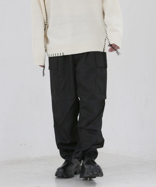 CERCA（チェルカ）の「【BEL】ドレープ ビッグシルエット カーゴパンツ(BG/)（カーゴパンツ・メンズ・カーキ/ブラック/オフホワイト・MEDIUM/X-LARGE/LARGE）」の13枚目の写真
