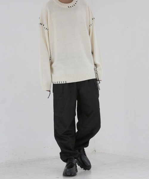 CERCA（チェルカ）の「【BEL】ドレープ ビッグシルエット カーゴパンツ(BG/)（カーゴパンツ・メンズ・カーキ/ブラック/オフホワイト・MEDIUM/X-LARGE/LARGE）」の15枚目の写真