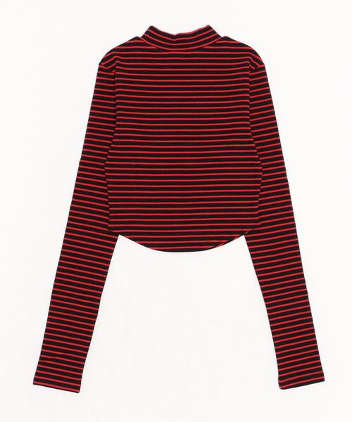 runningHIGH（ランニングハイ）の「【runningHIGH/ランニングハイ】STRIPE MOCK NECK SLIM TOP