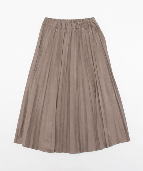 ottilie（オティーリエ）の「【 ottilie / オティーリエ 】 ポンチスエードプリーツスカート（スカート・レディース・アイボリー/グレイッシュベージュ/ダークグレー・FREE）」の4枚目の写真