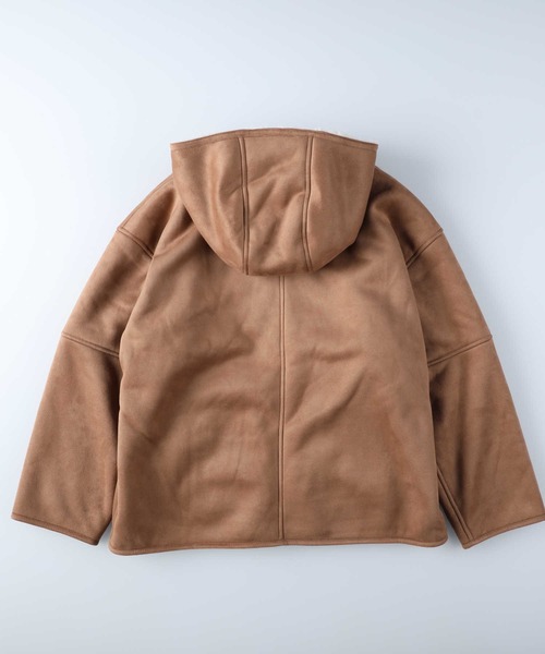 HONEYSUCKLE ROSE（ハニーサックルローズ）の「【HONEYSUCKLE ROSE】フェイクムートンジャケット（ブルゾン・レディース・ブラウン/オフホワイト・M/L）」の8枚目の写真